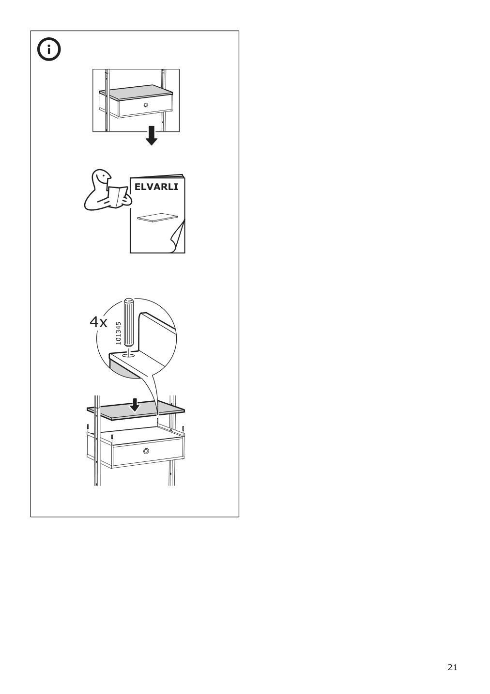 Assembly instructions for IKEA Elvarli drawer white | Page 21 - IKEA ELVARLI wardrobe combination 091.836.89