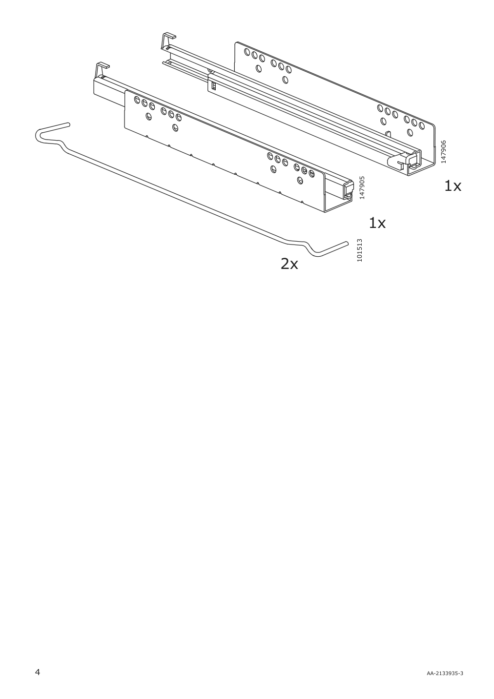 Assembly instructions for IKEA Elvarli drawer white | Page 4 - IKEA ELVARLI wardrobe combination 091.836.89