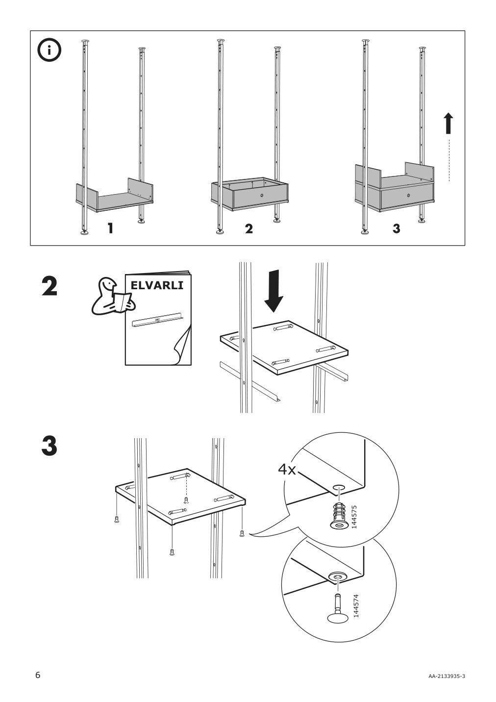 Assembly instructions for IKEA Elvarli drawer white | Page 6 - IKEA ELVARLI wardrobe combination 091.836.89