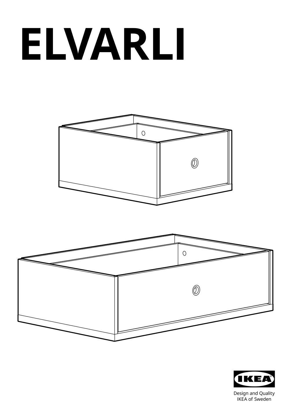 Assembly instructions for IKEA Elvarli drawer white | Page 1 - IKEA ELVARLI open storage combination 091.878.09