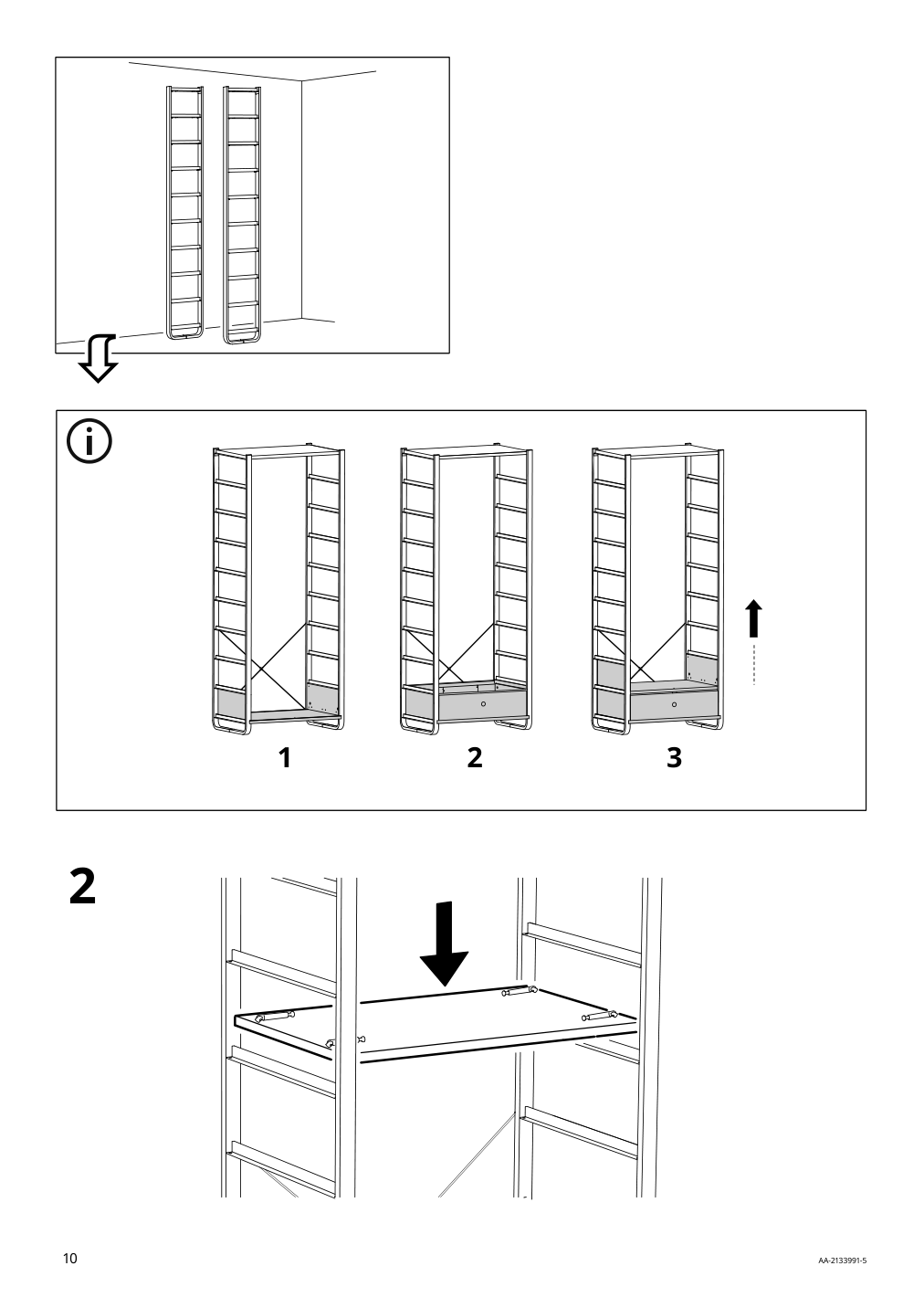 Assembly instructions for IKEA Elvarli drawer white | Page 10 - IKEA ELVARLI wardrobe combination 491.575.46