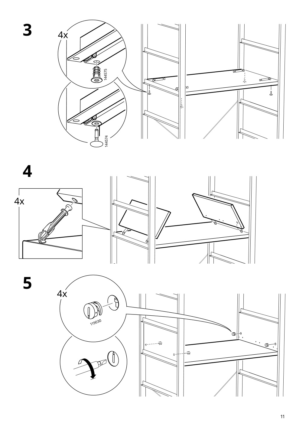 Assembly instructions for IKEA Elvarli drawer white | Page 11 - IKEA ELVARLI open storage combination 091.878.09