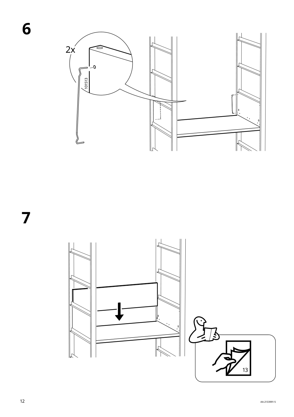 Assembly instructions for IKEA Elvarli drawer white | Page 12 - IKEA ELVARLI wardrobe combination 191.581.56