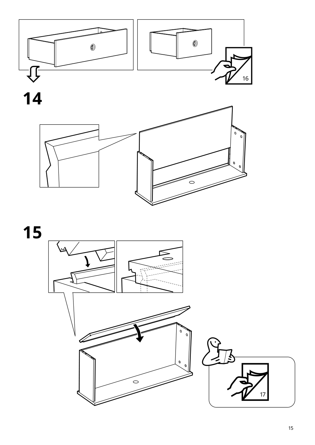 Assembly instructions for IKEA Elvarli drawer white | Page 15 - IKEA ELVARLI wardrobe combination 091.581.52