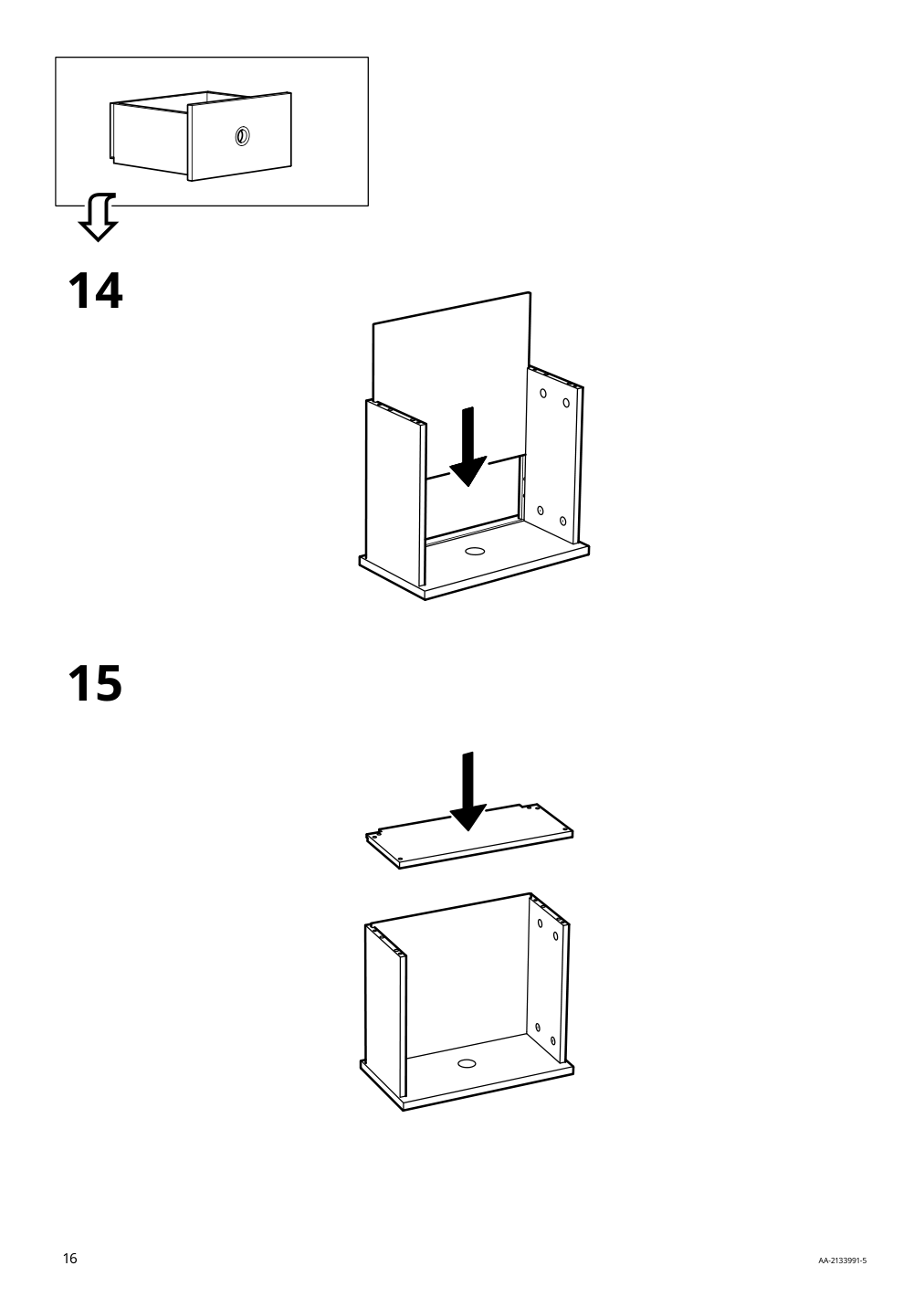 Assembly instructions for IKEA Elvarli drawer white | Page 16 - IKEA ELVARLI wardrobe combination 091.581.52