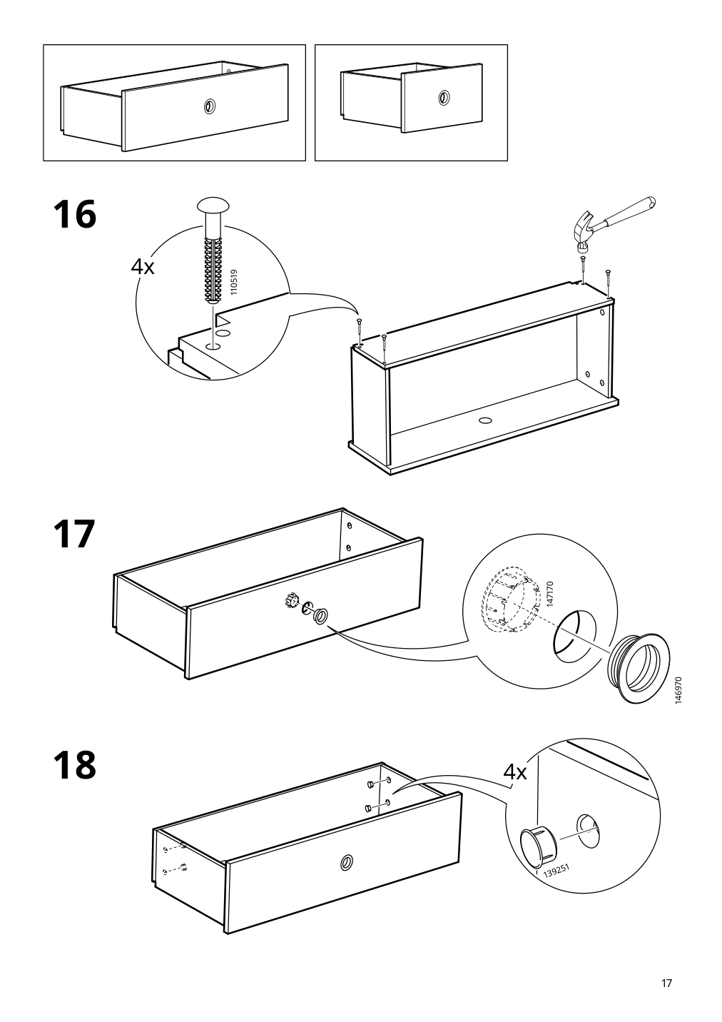 Assembly instructions for IKEA Elvarli drawer white | Page 17 - IKEA ELVARLI wardrobe combination 591.575.55