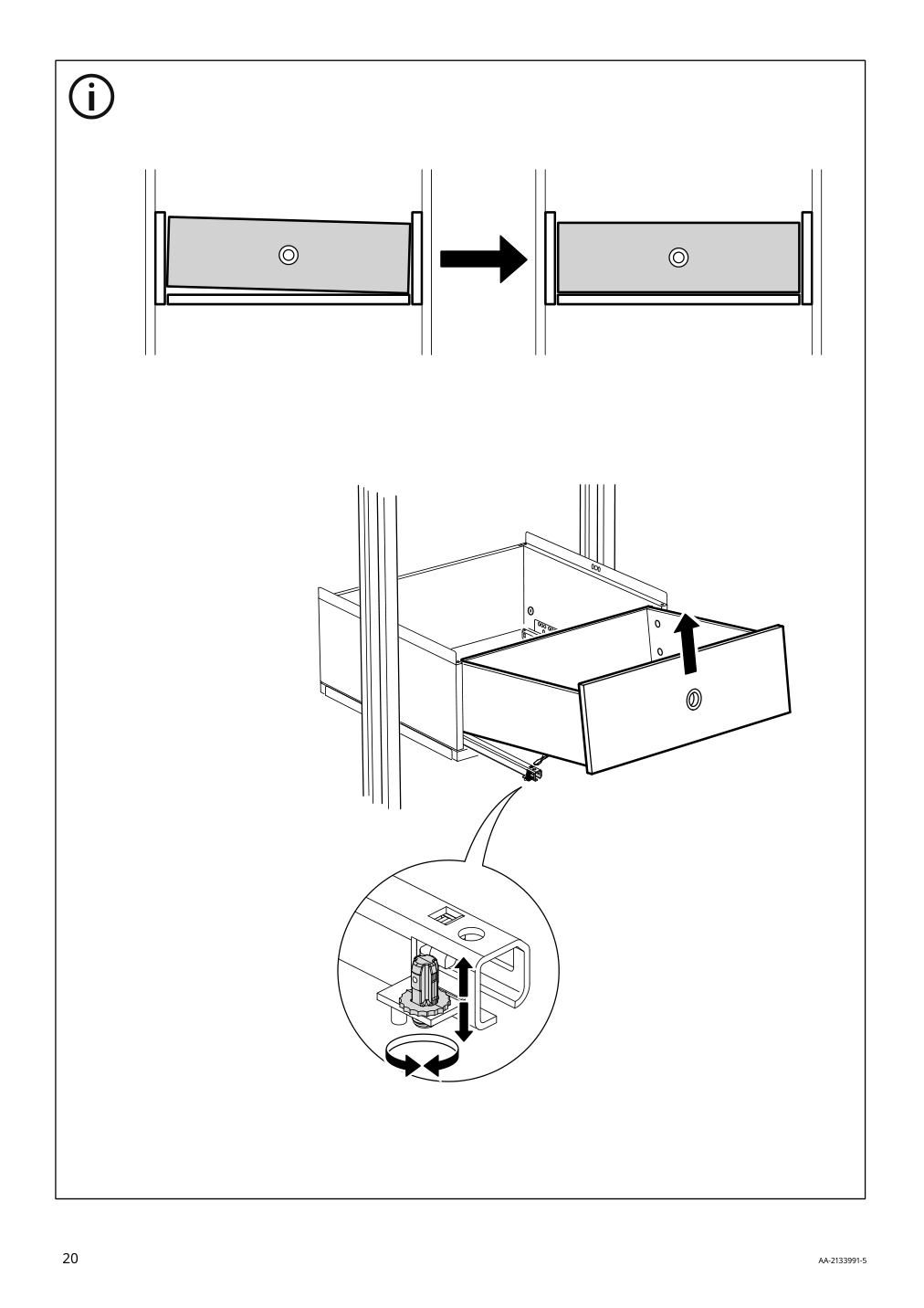 Assembly instructions for IKEA Elvarli drawer white | Page 20 - IKEA ELVARLI wardrobe combination 591.575.55