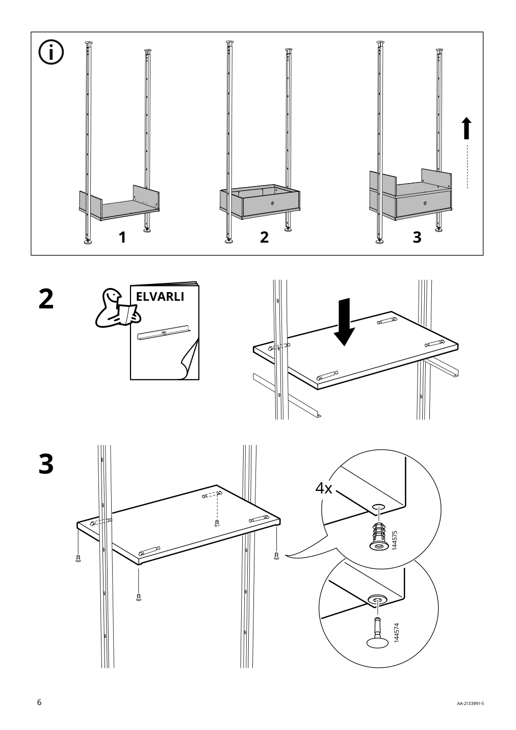 Assembly instructions for IKEA Elvarli drawer white | Page 6 - IKEA ELVARLI wardrobe combination 791.576.01