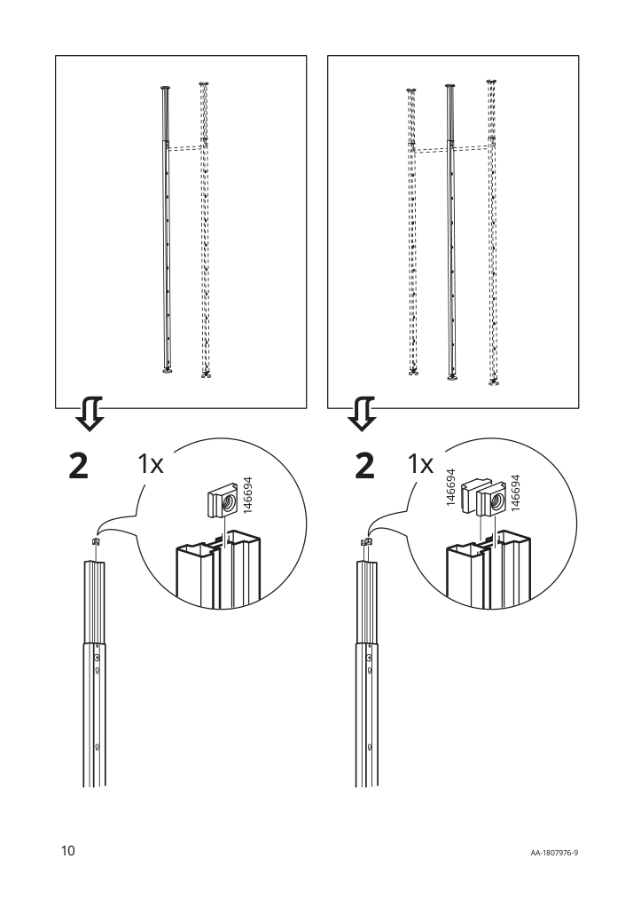 Assembly instructions for IKEA Elvarli post white | Page 10 - IKEA ELVARLI open storage combination 791.576.15