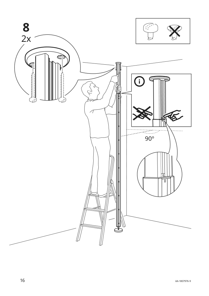 Assembly instructions for IKEA Elvarli post white | Page 16 - IKEA ELVARLI open storage combination 791.576.15