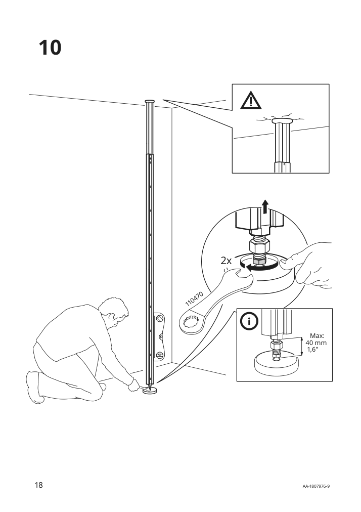 Assembly instructions for IKEA Elvarli post white | Page 18 - IKEA ELVARLI wardrobe combination 991.579.02