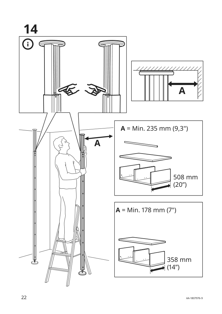 Assembly instructions for IKEA Elvarli post white | Page 22 - IKEA ELVARLI open storage combination 293.875.67