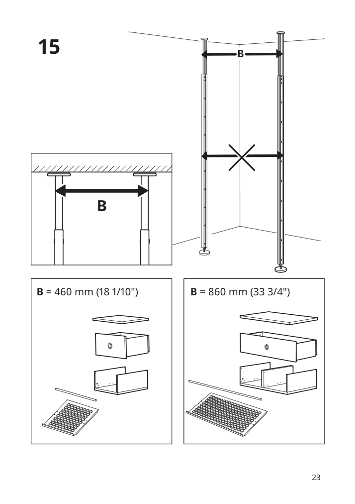 Assembly instructions for IKEA Elvarli post white | Page 23 - IKEA ELVARLI open storage combination 293.875.67