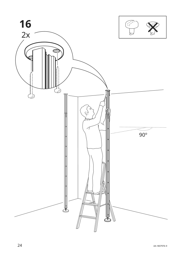 Assembly instructions for IKEA Elvarli post white | Page 24 - IKEA ELVARLI wardrobe combination 291.576.08