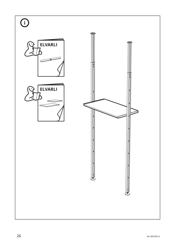 Assembly instructions for IKEA Elvarli post white | Page 26 - IKEA ELVARLI wardrobe combination 191.581.56