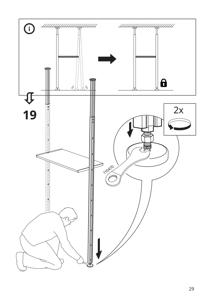 Assembly instructions for IKEA Elvarli post white | Page 29 - IKEA ELVARLI open storage combination 593.151.59