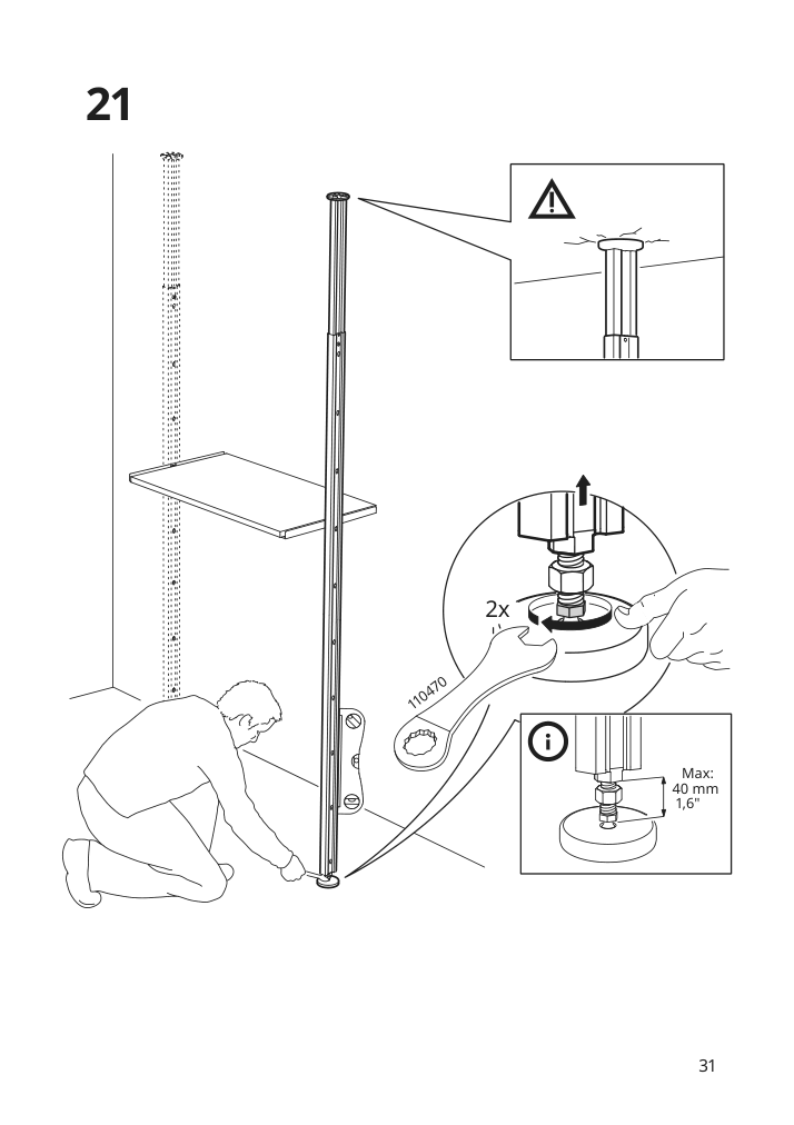 Assembly instructions for IKEA Elvarli post white | Page 31 - IKEA ELVARLI wardrobe combination 591.575.41