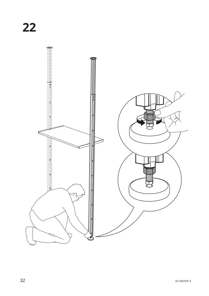 Assembly instructions for IKEA Elvarli post white | Page 32 - IKEA ELVARLI open storage combination 791.576.15