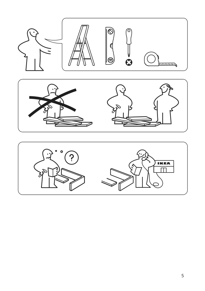 Assembly instructions for IKEA Elvarli post white | Page 5 - IKEA ELVARLI wardrobe combination 191.581.56