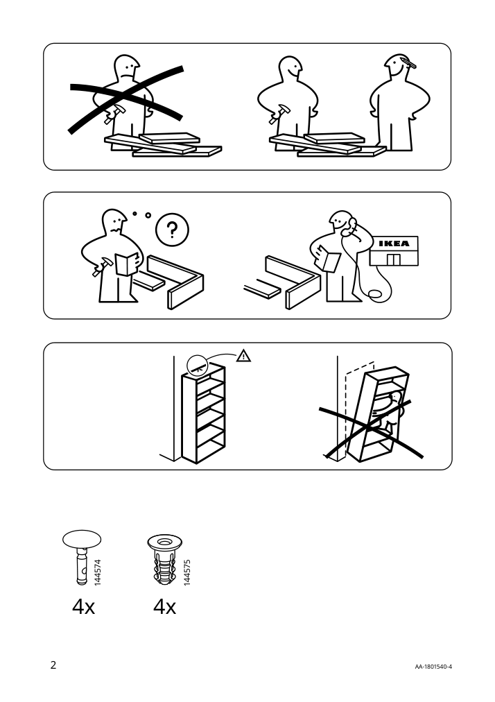 Assembly instructions for IKEA Elvarli shelf bamboo | Page 2 - IKEA ELVARLI wardrobe combination 993.028.95