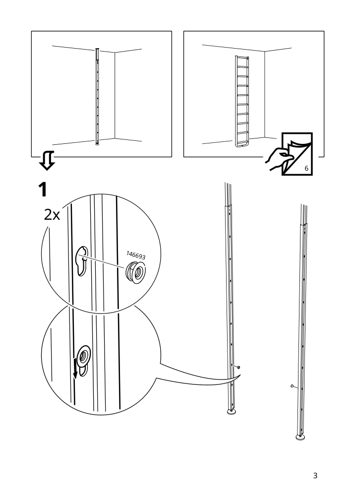 Assembly instructions for IKEA Elvarli shoe shelf white | Page 3 - IKEA ELVARLI wardrobe combination 995.645.28