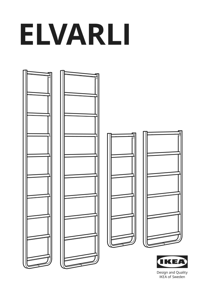 Assembly instructions for IKEA Elvarli side unit white | Page 1 - IKEA ELVARLI wardrobe combination 495.628.24