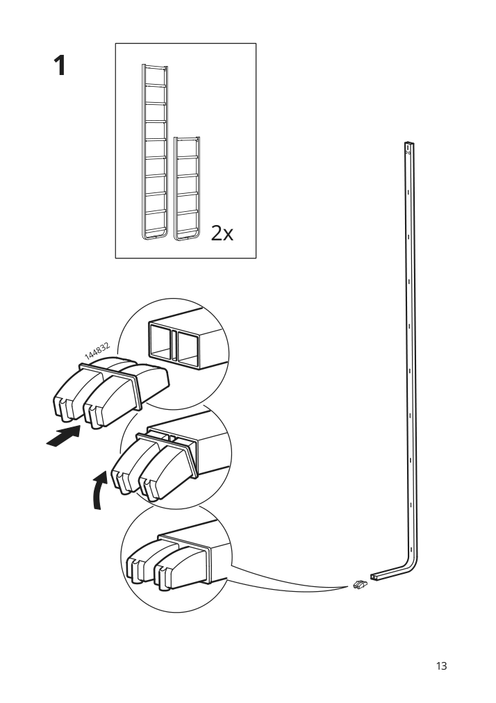 Assembly instructions for IKEA Elvarli side unit white | Page 13 - IKEA ELVARLI wardrobe combination 495.628.24