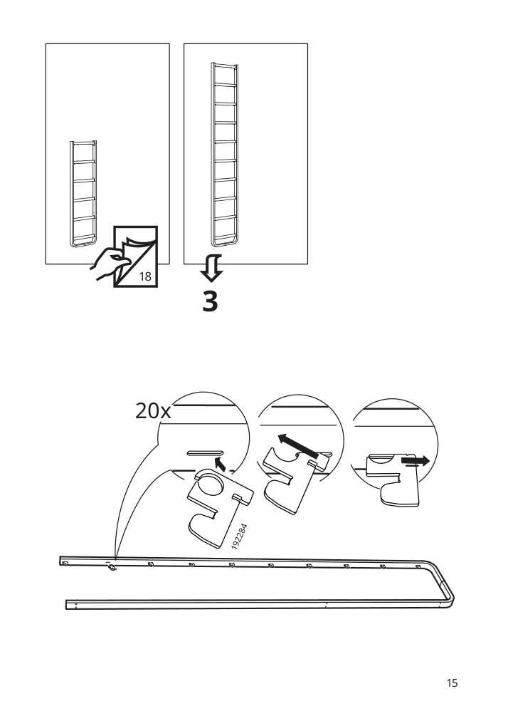 Assembly instructions for IKEA Elvarli side unit white | Page 15 - IKEA ELVARLI wardrobe combination 091.836.89