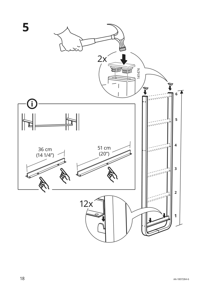 Assembly instructions for IKEA Elvarli side unit white | Page 18 - IKEA ELVARLI wardrobe combination 495.628.24