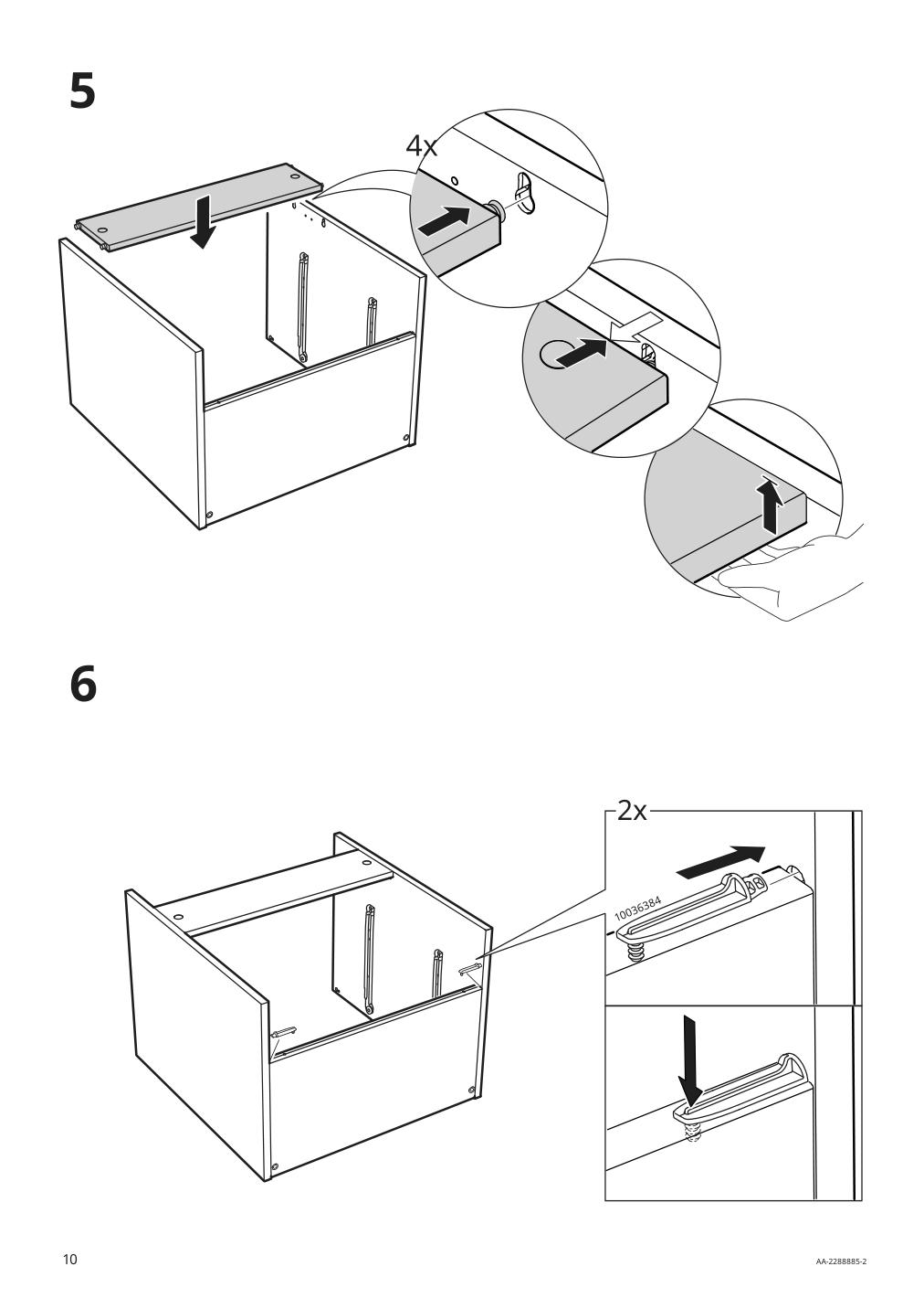 Assembly instructions for IKEA Enhet base cb f sink w 2 drawers gray | Page 10 - IKEA ENHET / TVÄLLEN sink cabinet with 2 drawers 594.378.63