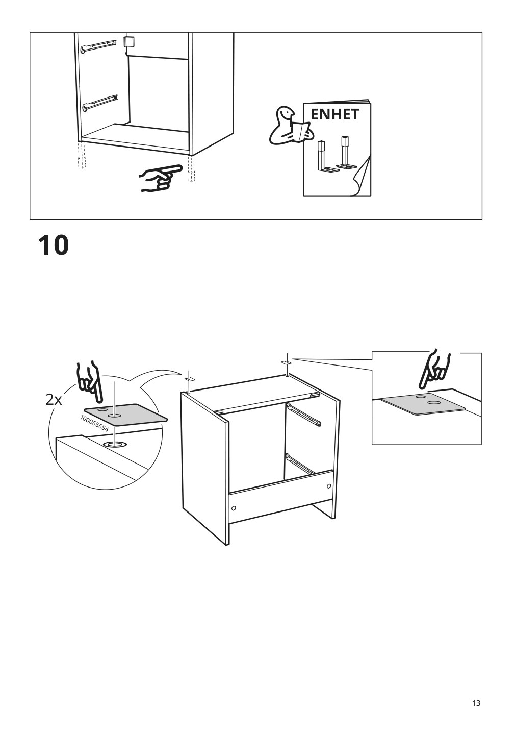 Assembly instructions for IKEA Enhet base cb f sink w 2 drawers gray | Page 13 - IKEA ENHET / TVÄLLEN sink cabinet with 2 drawers 594.378.63