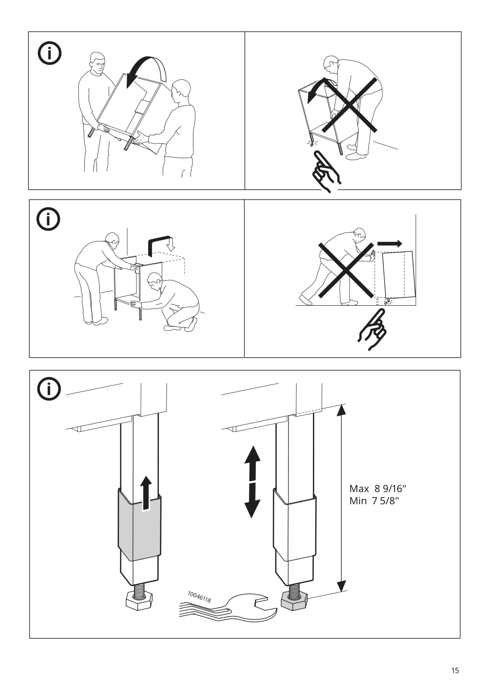 Assembly instructions for IKEA Enhet base cb f sink w 2 drawers gray | Page 15 - IKEA ENHET bathroom 394.408.85