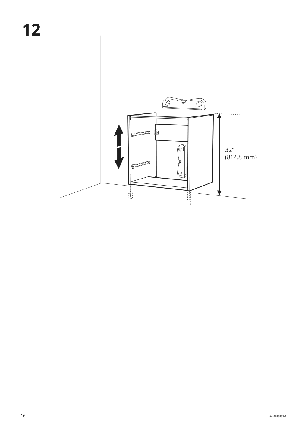 Assembly instructions for IKEA Enhet base cb f sink w 2 drawers gray | Page 16 - IKEA ENHET bathroom 394.408.90