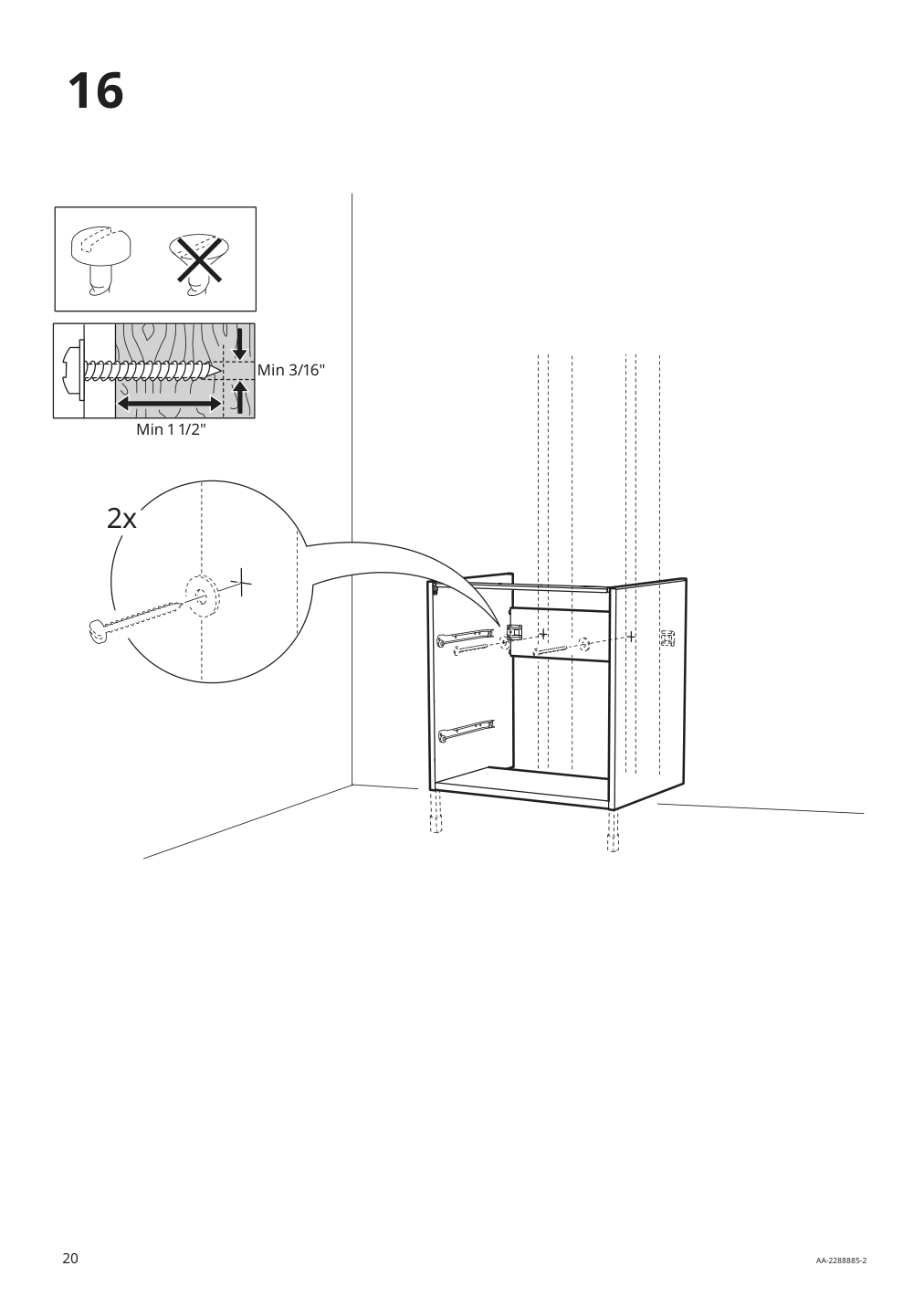 Assembly instructions for IKEA Enhet base cb f sink w 2 drawers gray | Page 20 - IKEA ENHET / TVÄLLEN sink cabinet with 2 drawers 594.378.63