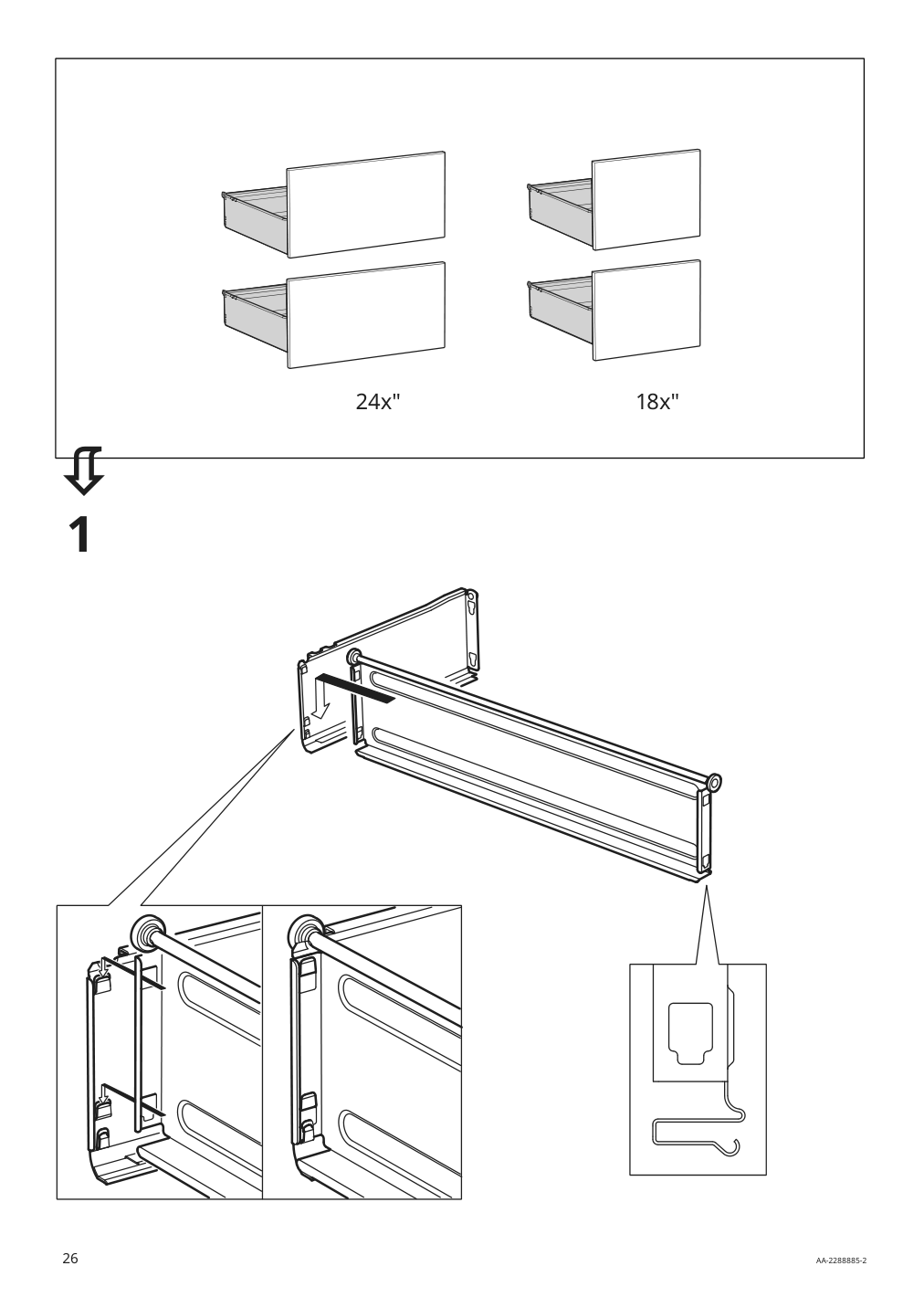 Assembly instructions for IKEA Enhet base cb f sink w 2 drawers gray | Page 26 - IKEA ENHET / TVÄLLEN sink cabinet with 2 drawers 294.378.69