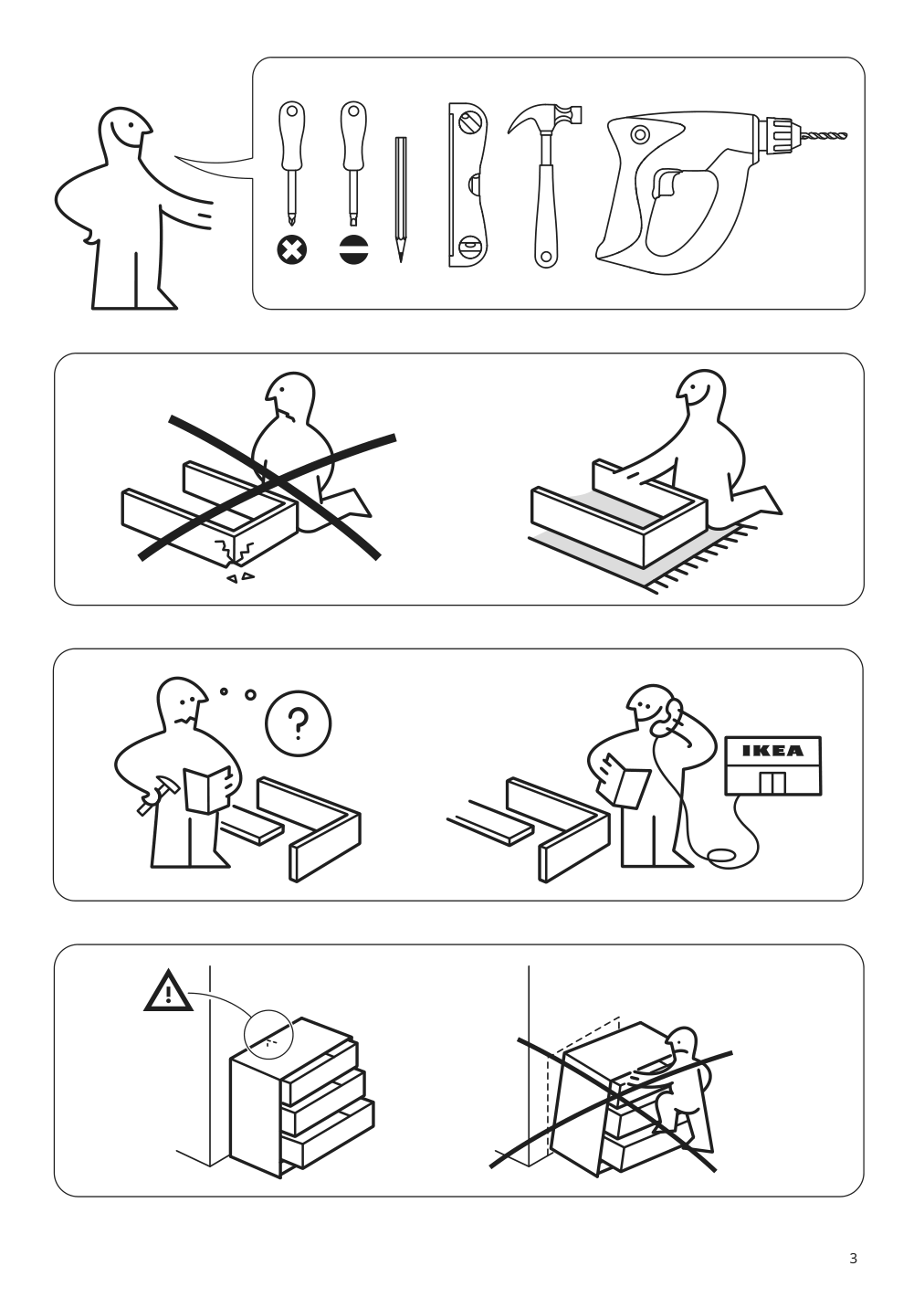 Assembly instructions for IKEA Enhet base cb f sink w 2 drawers gray | Page 3 - IKEA ENHET / TVÄLLEN sink cabinet with 2 drawers 294.378.69