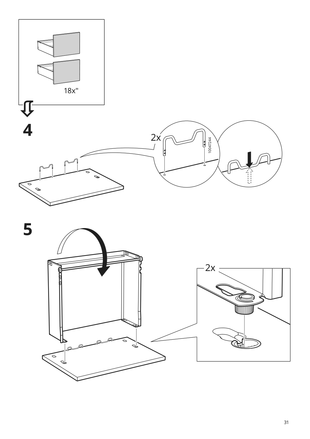 Assembly instructions for IKEA Enhet base cb f sink w 2 drawers gray | Page 31 - IKEA ENHET / TVÄLLEN sink cabinet with 2 drawers 294.378.69