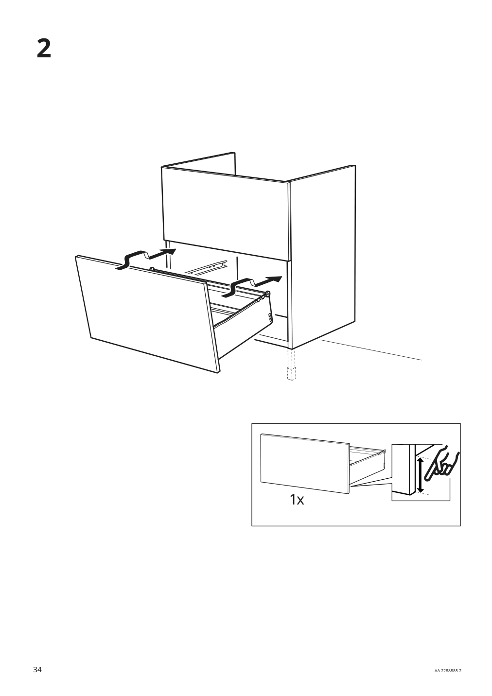 Assembly instructions for IKEA Enhet base cb f sink w 2 drawers gray | Page 34 - IKEA ENHET bathroom 394.408.90