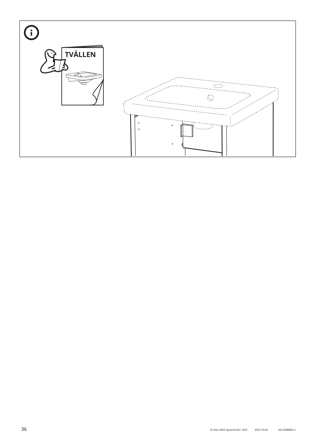 Assembly instructions for IKEA Enhet base cb f sink w 2 drawers gray | Page 36 - IKEA ENHET bathroom 394.408.85