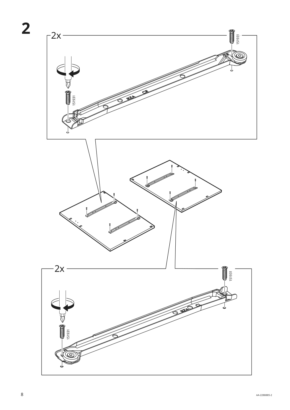 Assembly instructions for IKEA Enhet base cb f sink w 2 drawers gray | Page 8 - IKEA ENHET bathroom 894.409.20