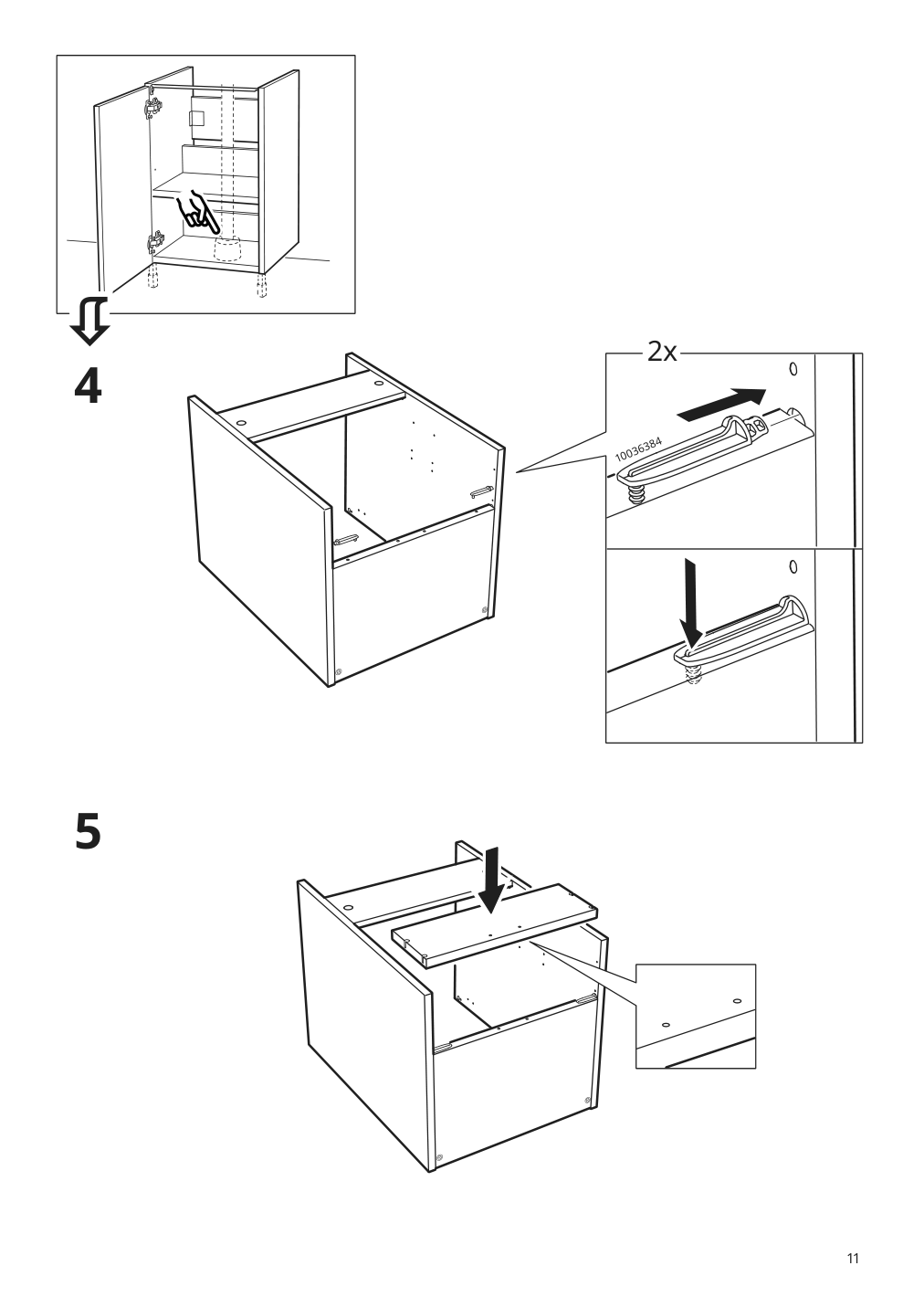 Assembly instructions for IKEA Enhet base cb f sink w shelf gray | Page 11 - IKEA ENHET / TVÄLLEN sink cabinet with 1 door 494.378.73