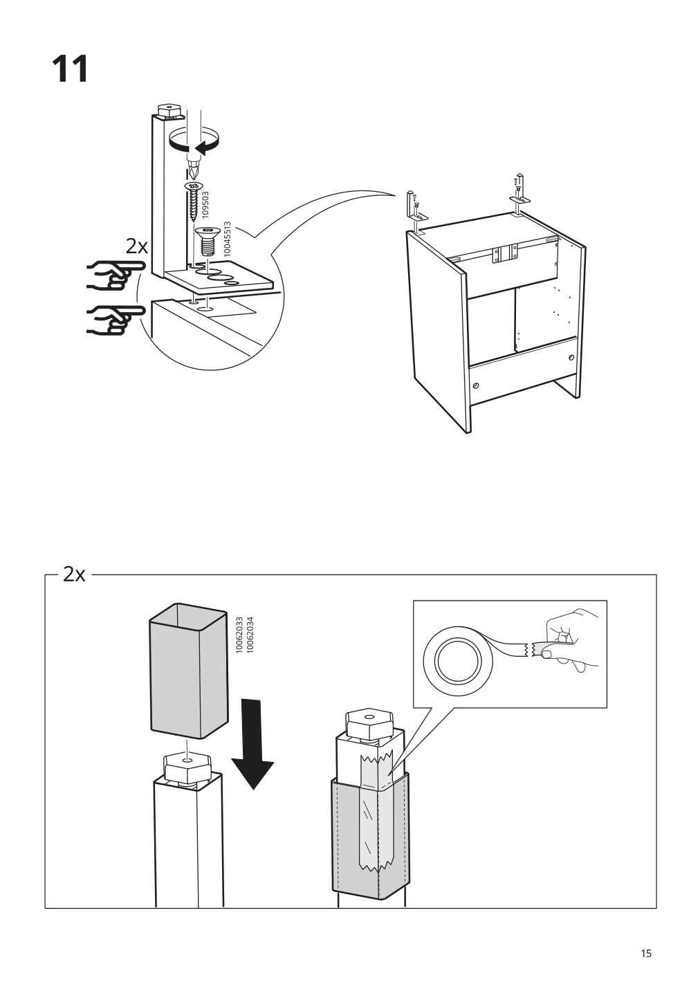 Assembly instructions for IKEA Enhet base cb f sink w shelf gray | Page 15 - IKEA ENHET bathroom 894.409.15