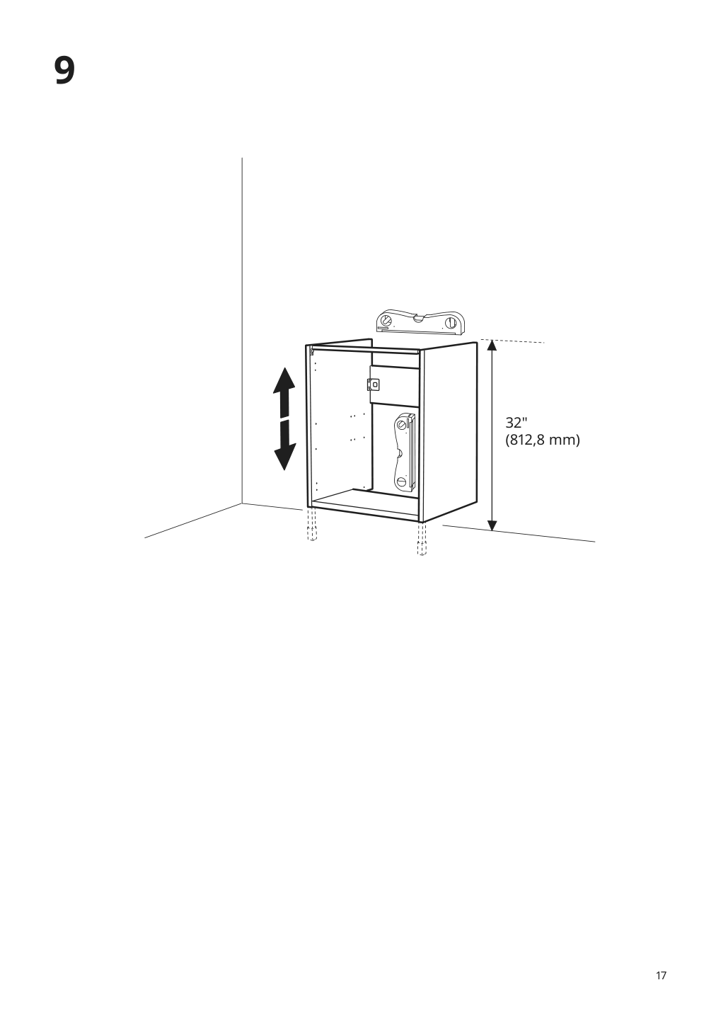 Assembly instructions for IKEA Enhet base cb f sink w shelf gray | Page 17 - IKEA ENHET / TVÄLLEN sink cabinet with 1 door 494.378.73