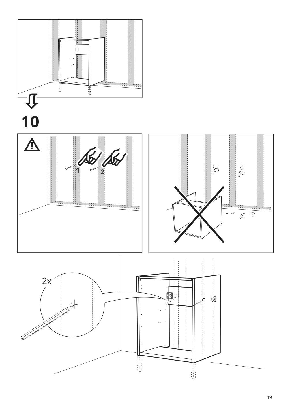 Assembly instructions for IKEA Enhet base cb f sink w shelf gray | Page 19 - IKEA ENHET bathroom 994.408.68