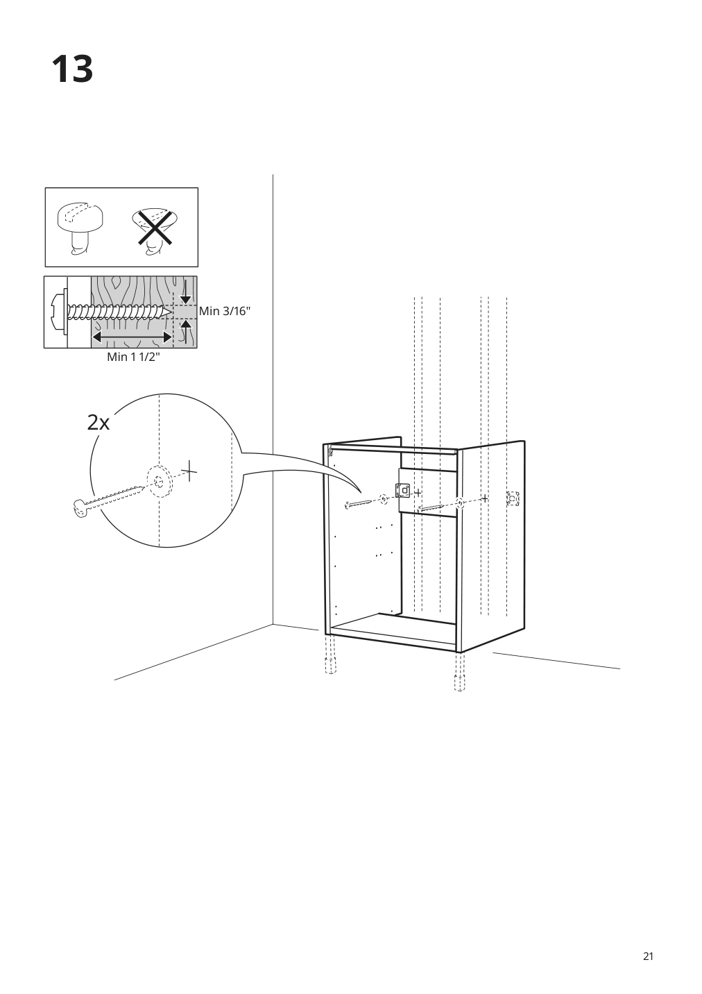 Assembly instructions for IKEA Enhet base cb f sink w shelf gray | Page 21 - IKEA ENHET bathroom 894.409.15