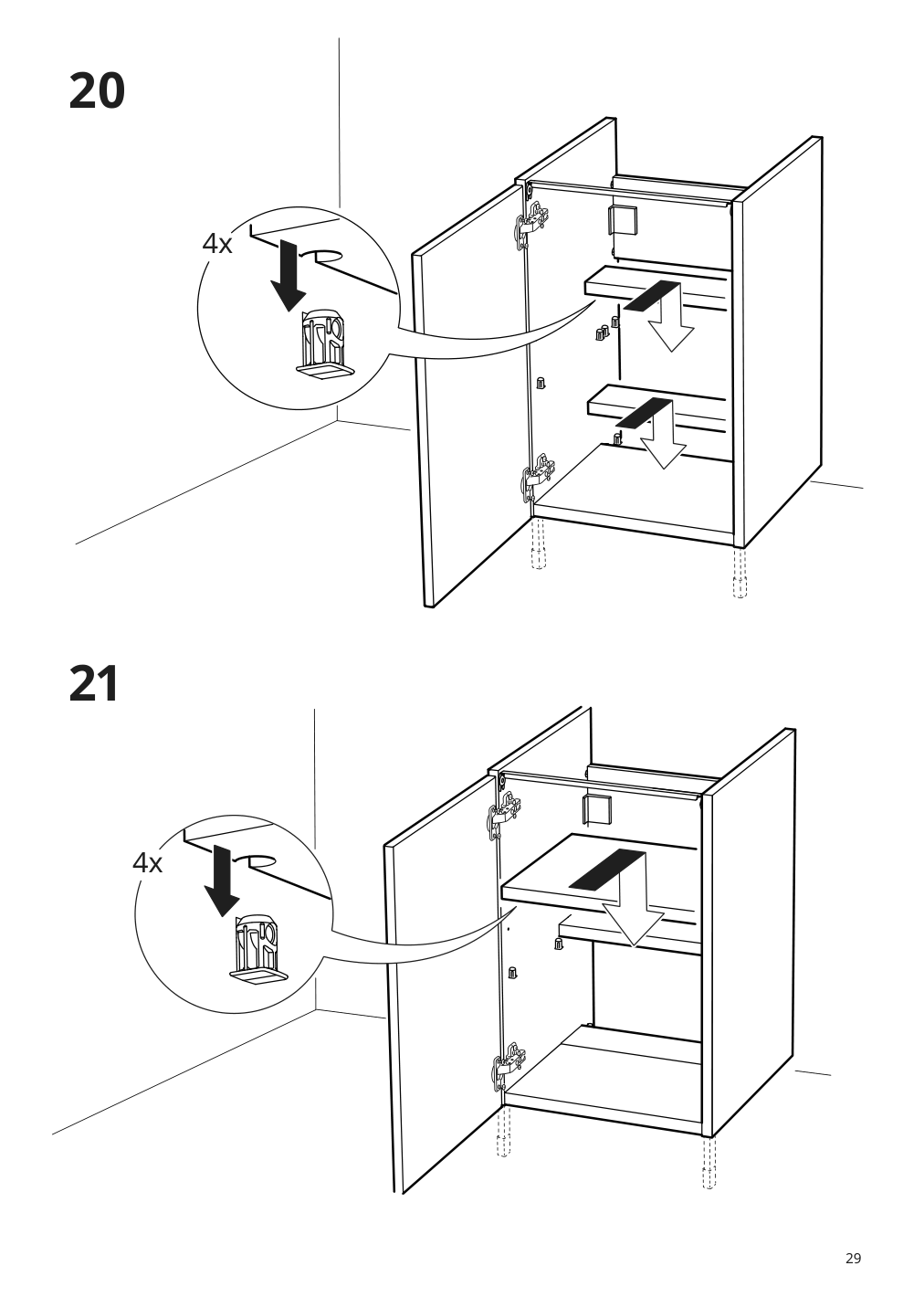 Assembly instructions for IKEA Enhet base cb f sink w shelf gray | Page 29 - IKEA ENHET / TVÄLLEN sink cabinet with 1 door 494.378.73