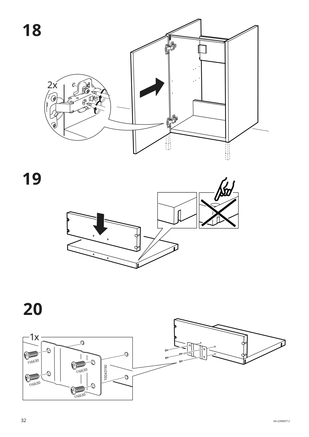 Assembly instructions for IKEA Enhet base cb f sink w shelf gray | Page 32 - IKEA ENHET bathroom 994.408.68