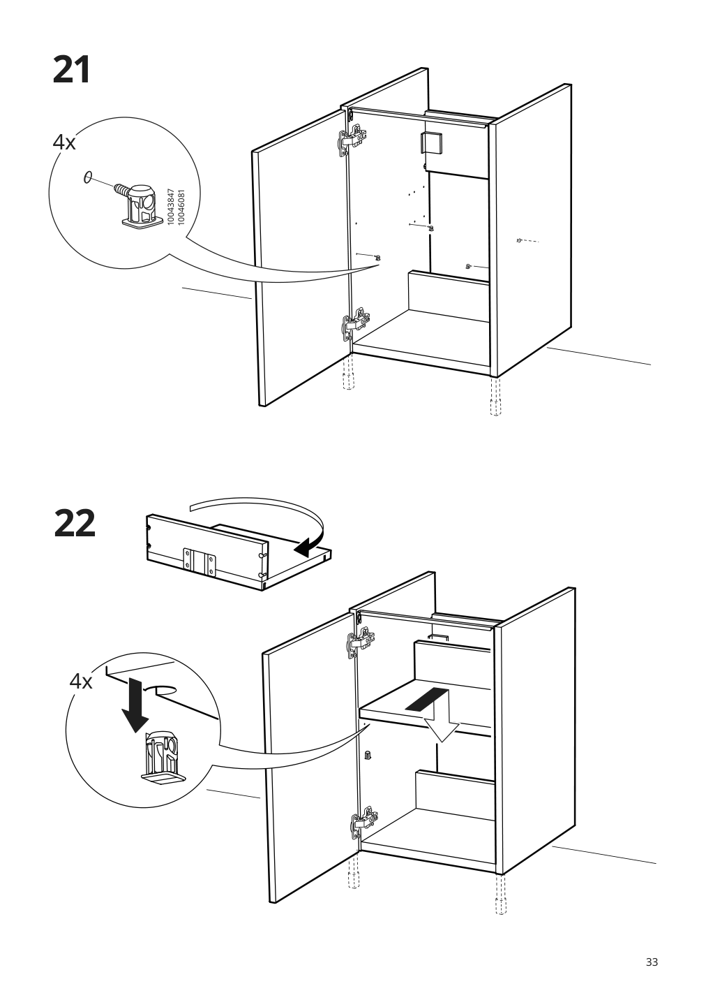 Assembly instructions for IKEA Enhet base cb f sink w shelf gray | Page 33 - IKEA ENHET / TVÄLLEN sink cabinet with 1 door 494.378.73