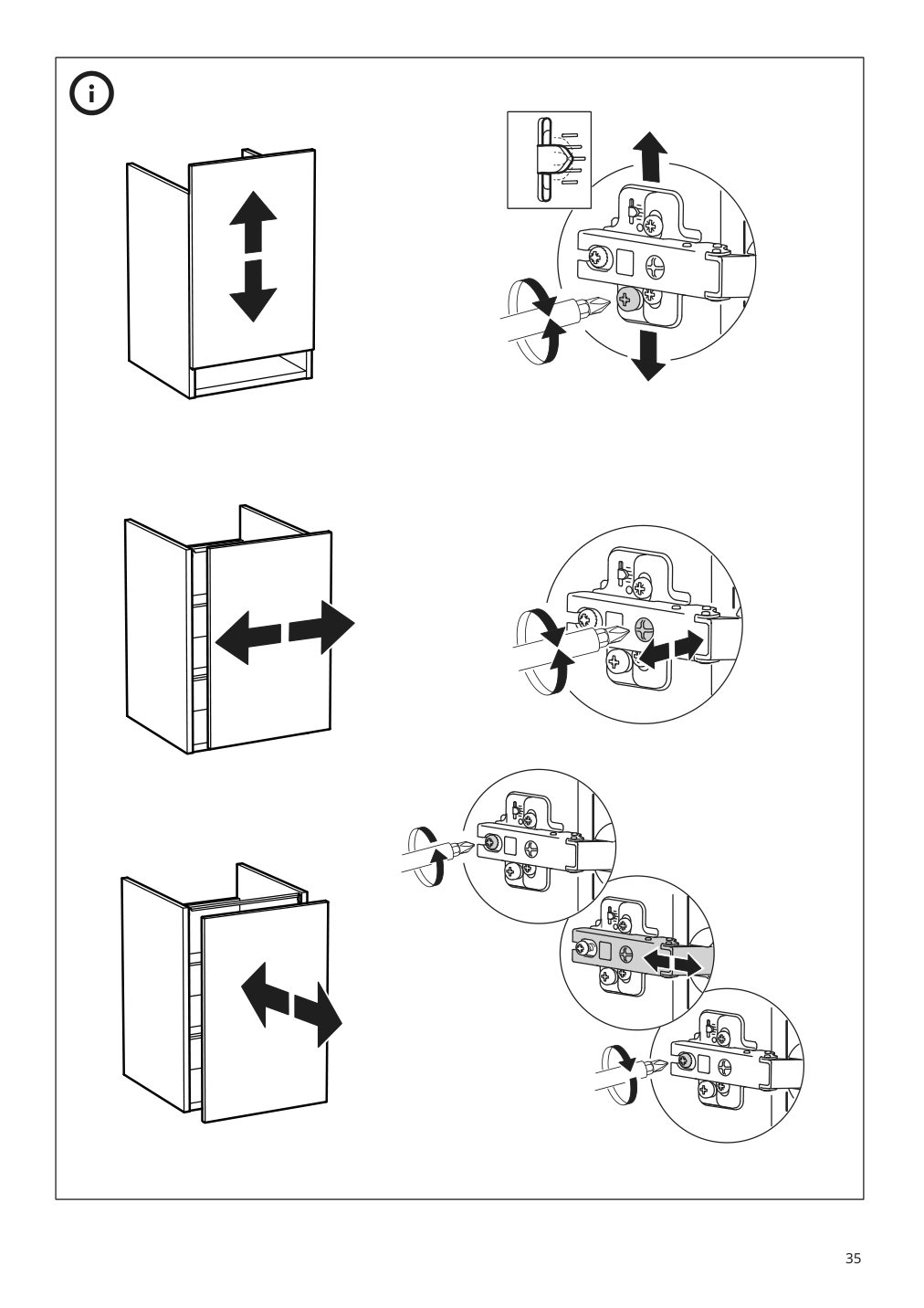 Assembly instructions for IKEA Enhet base cb f sink w shelf gray | Page 35 - IKEA ENHET / TVÄLLEN sink cabinet with 1 door 494.378.73