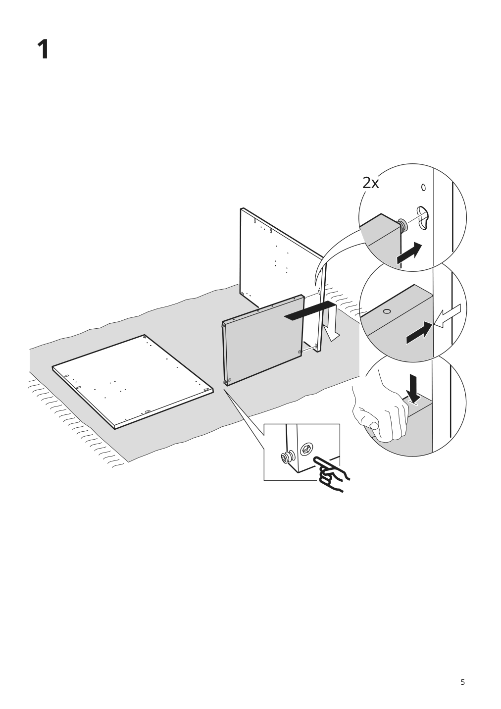 Assembly instructions for IKEA Enhet base cb f sink w shelf gray | Page 5 - IKEA ENHET / TVÄLLEN sink cabinet with 1 door 494.378.73